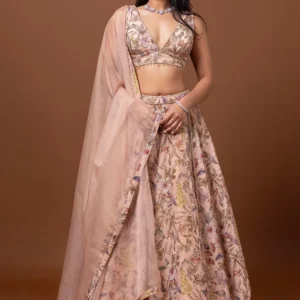Botanical Print Lehenga Set