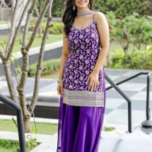 Spaghetti Kurti Sharara Set