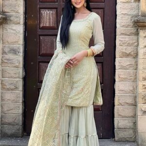 Traditional Wear Sharara Kurti Set