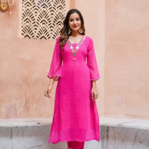 Saaz Aaina Chiffon Set